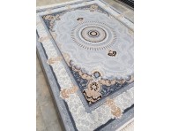 فرش700 شانه طرح ترمه زمینه نقره ای